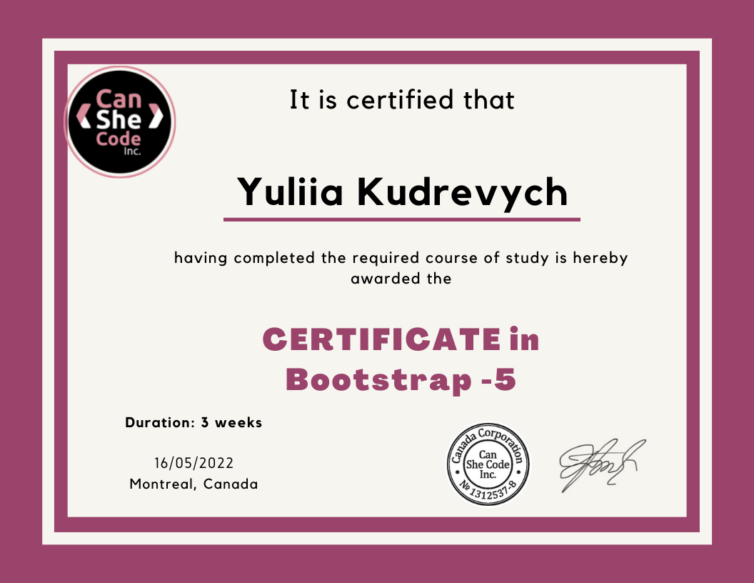 Bootstrap certificate
